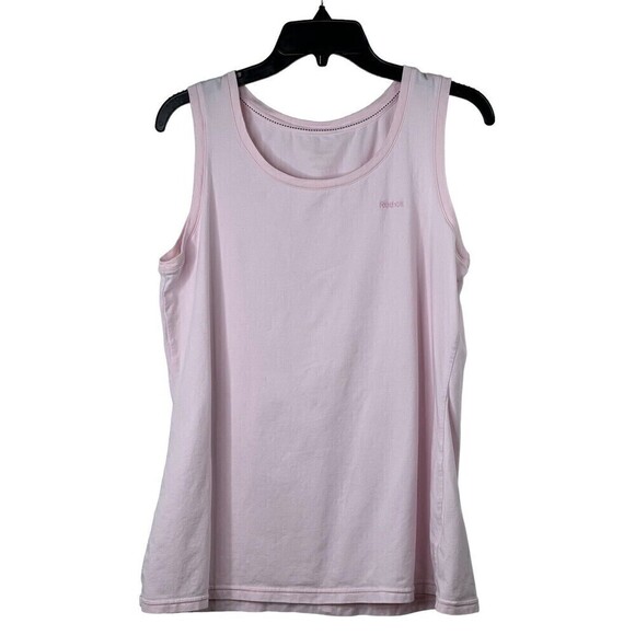 Reebok Tank Top Womens Large Soft Light Pink Sleeveless Fitness Workout - Picture 1 of 7